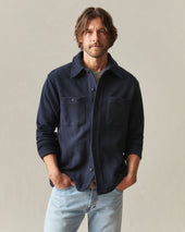 Men S French Terry Twill Shacket Dress