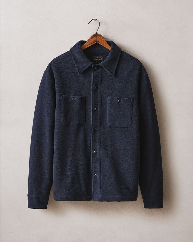 Men S French Terry Twill Shacket Dress