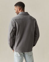 Men's French Terry Twill Shacket - Thunderstorm