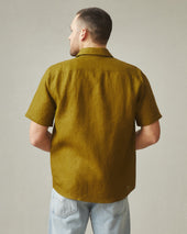 Men S Linen Shirt Fir Green