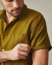 Men S Linen Shirt Fir Green