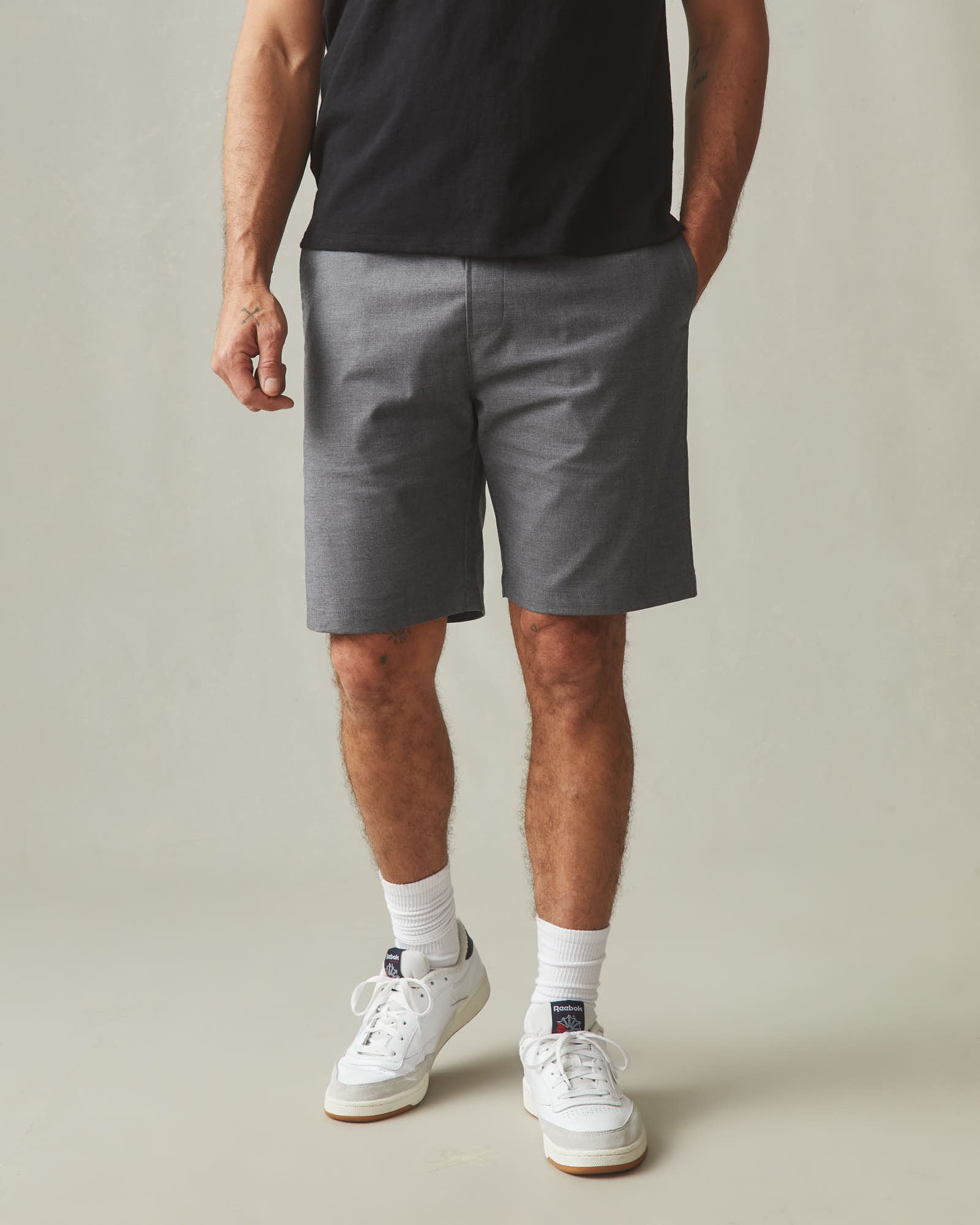 Men S Lightweight Beach Short Heather Grey