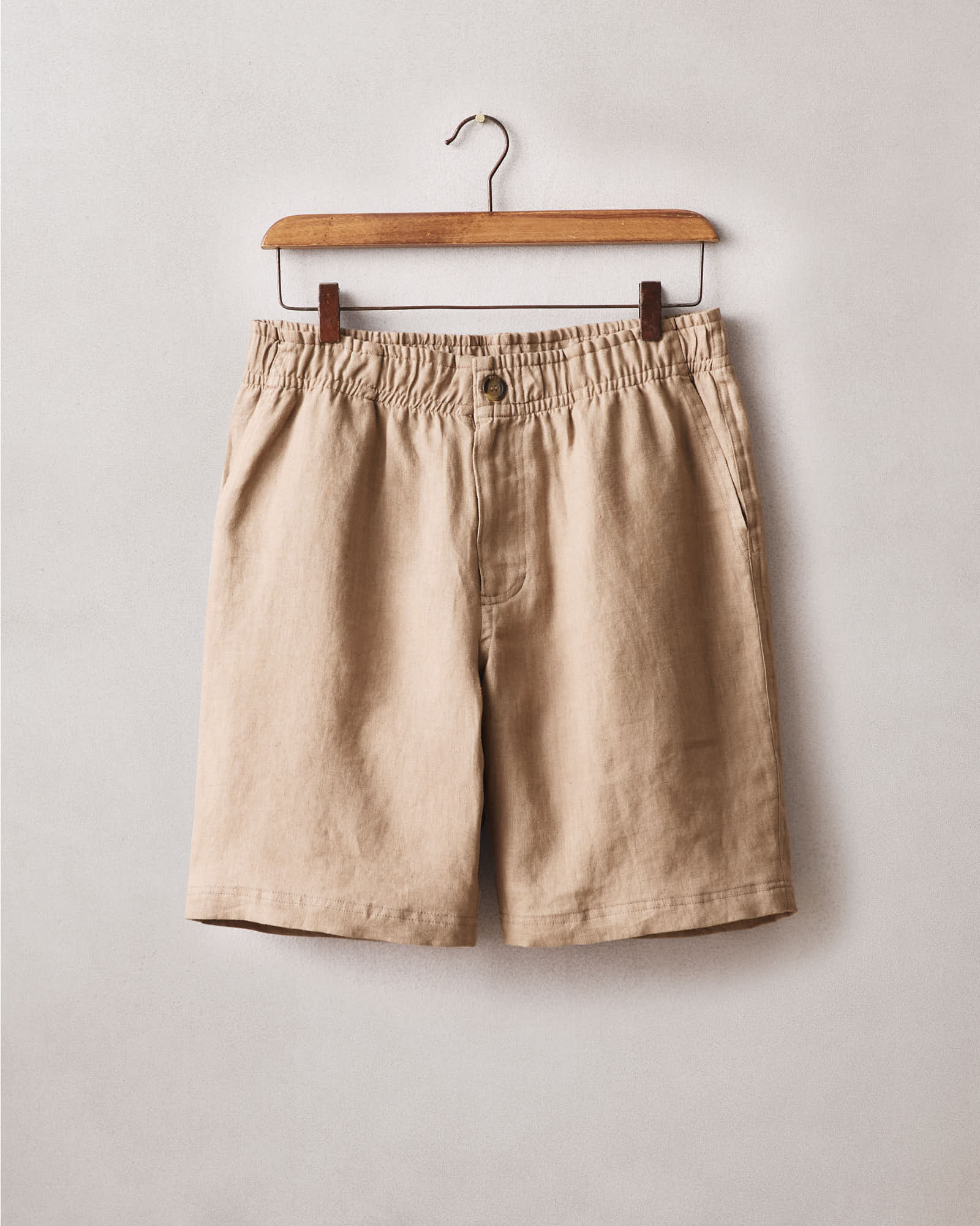 Men S Linen Shorts Cocoa Creme