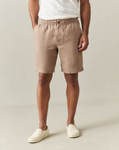 Men S Linen Shorts Cocoa Creme