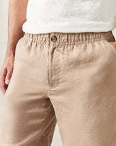 Men S Linen Shorts Cocoa Creme