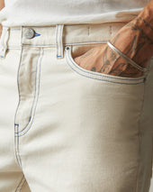 Men's Roughneck Pant Straight Contrast Stitch - PFD Natural