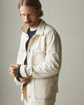 Unisex Roughneck Chore Jacket - Contrast Stitch - PFD Natural
