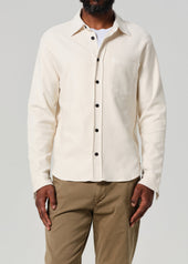 Luca Bucket Dye Shirt French Terry in Spectral