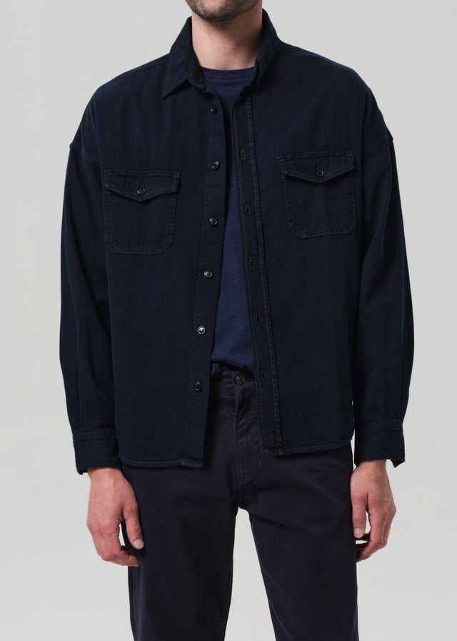 Shigoto Shirt in Dark Indigo