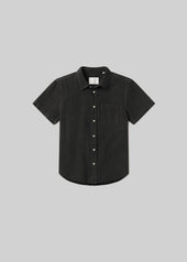 Short Sleeve Pocket Cairo Shirt in Washed Black