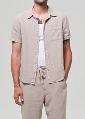 Short Sleeve Pocket Cairo Shirt in Wheat