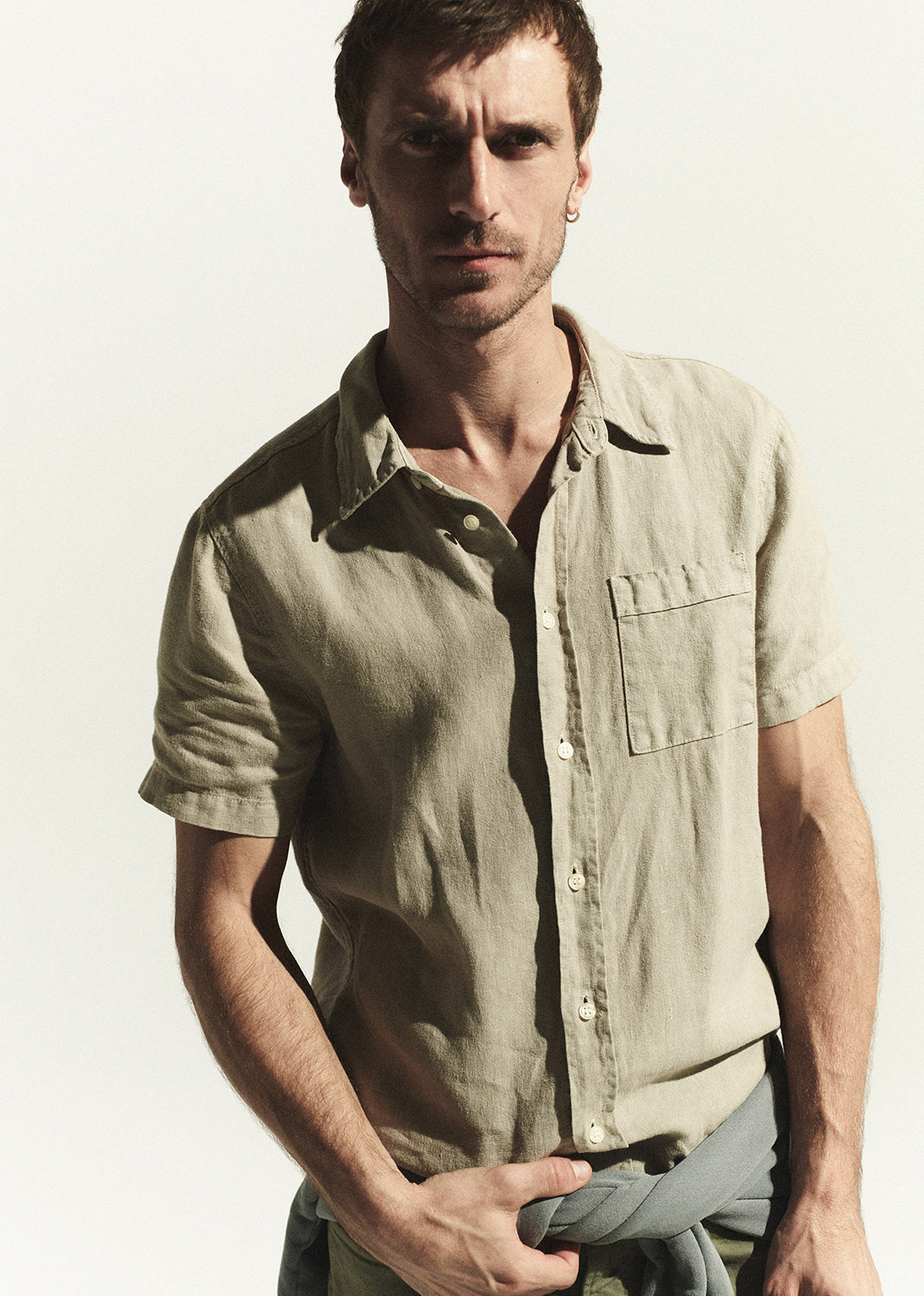 Short Sleeve Pocket Cairo Shirt in Wheat