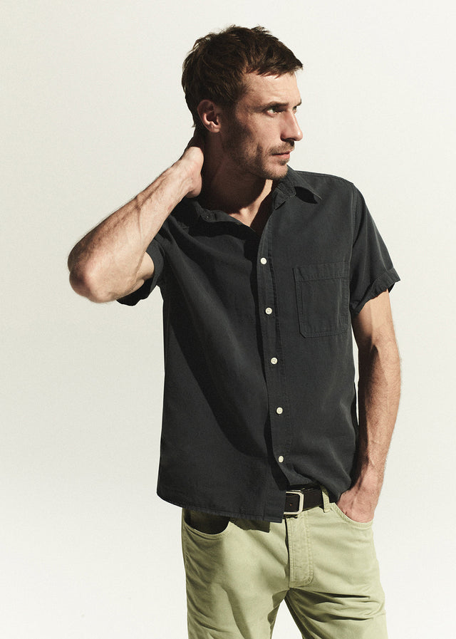 Short Sleeve Pocket Cairo Shirt in Slate
