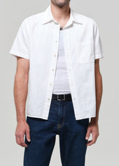 Short Sleeve Pocket Cairo Shirt in Soft White
