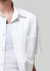 Short Sleeve Pocket Cairo Shirt in Soft White