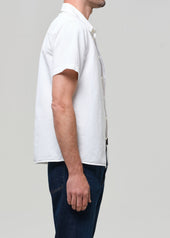 Short Sleeve Pocket Cairo Shirt in Soft White