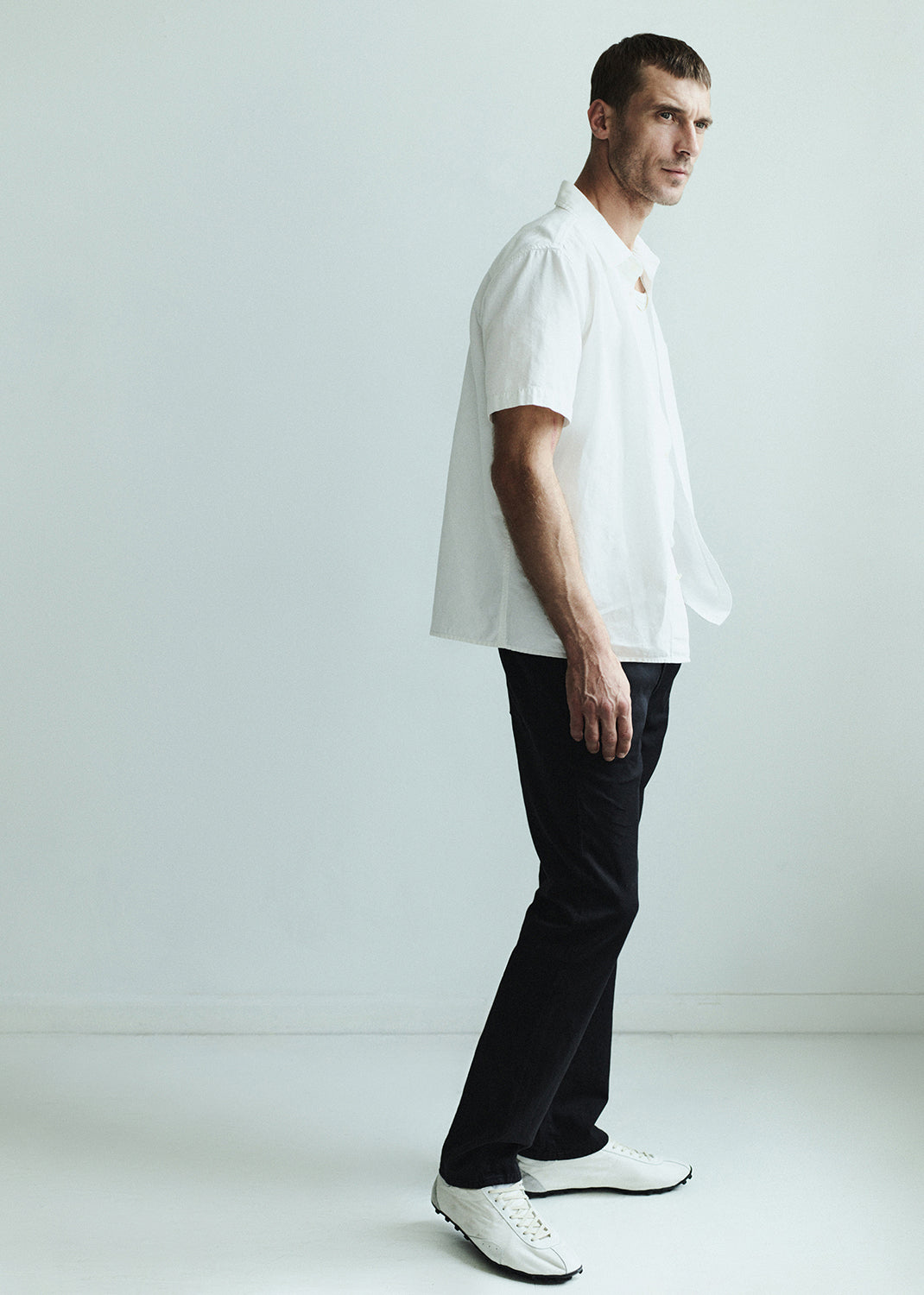 Short Sleeve Pocket Cairo Shirt in Soft White
