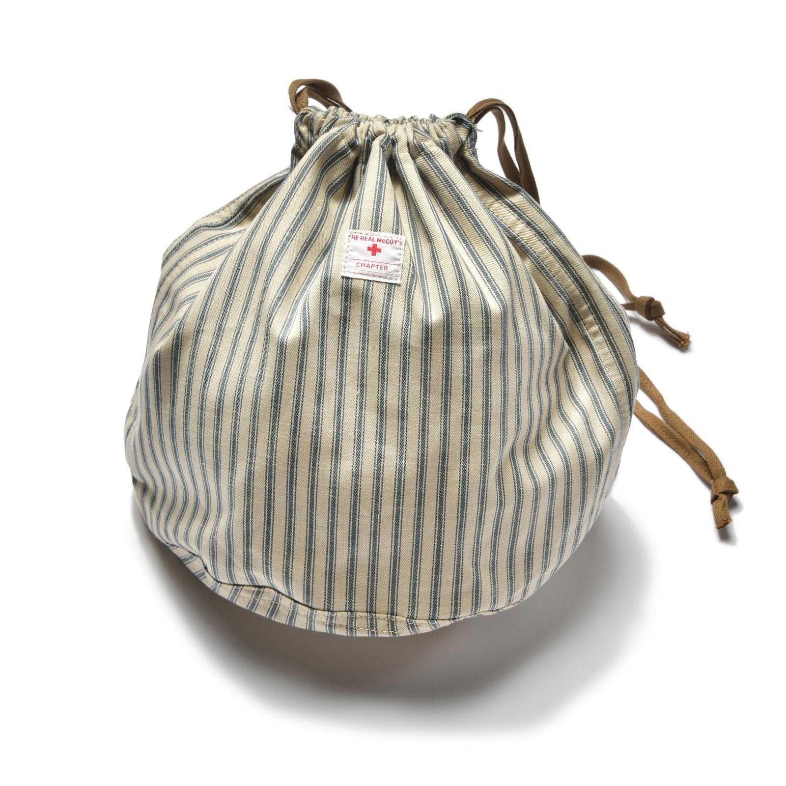 Ticking Stripe Pouch Bag