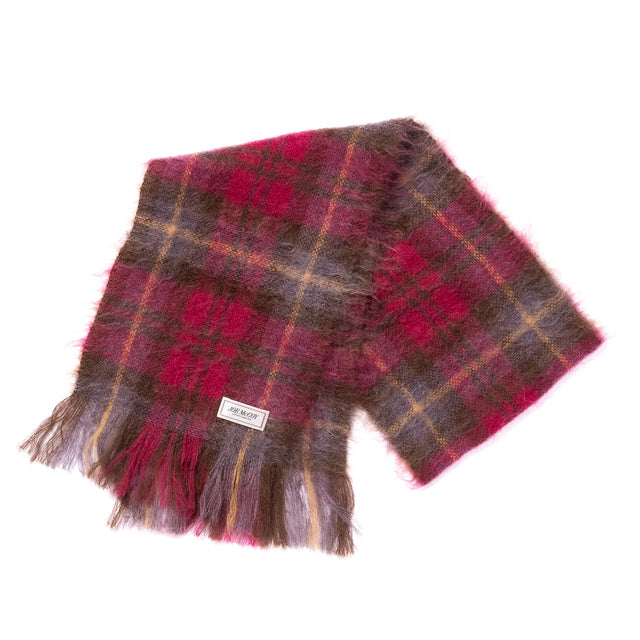 Plaid Pattern Mohair Scarf
