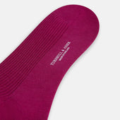 Magenta Mid Length Merino Socks