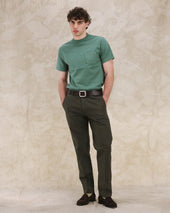 Maine Pantaloni In Canvas Di Cotone Rovesciato