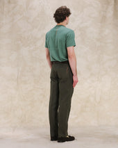 Maine Pantaloni In Canvas Di Cotone Rovesciato