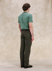 Maine33 Pantaloni In Canvas Di Cotone Rovesciato
