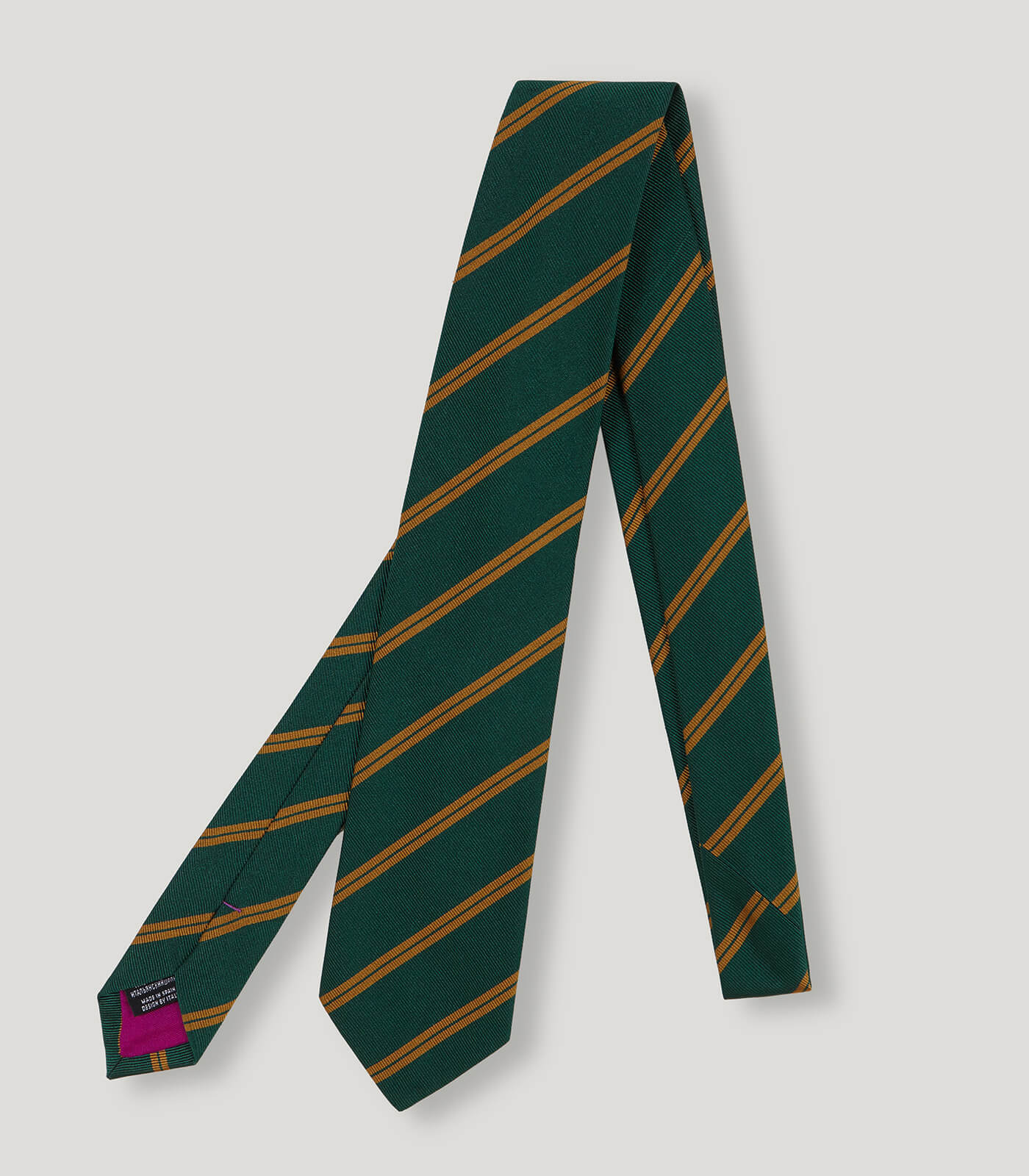 Yellow Striped Silk Tie