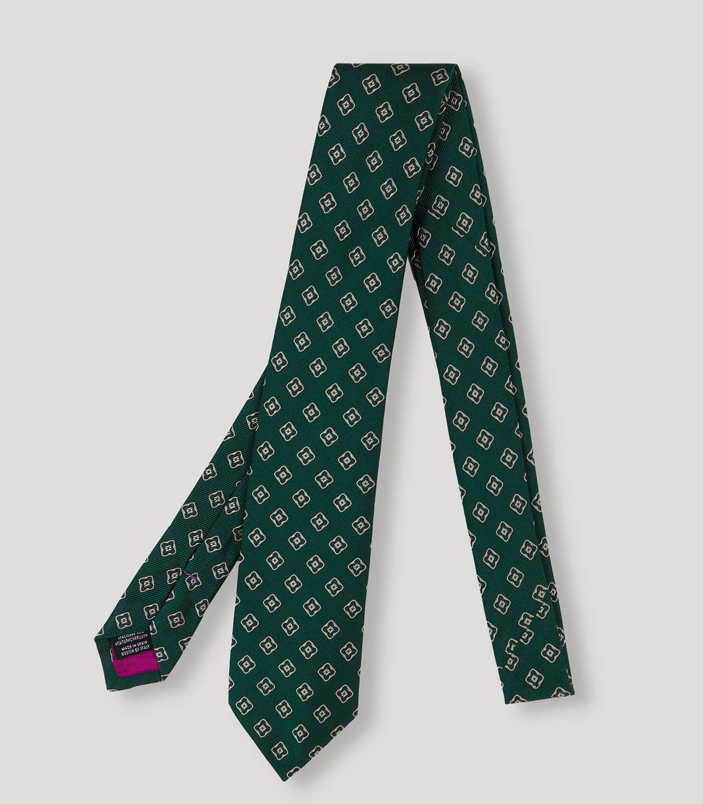 White Flower Silk Tie