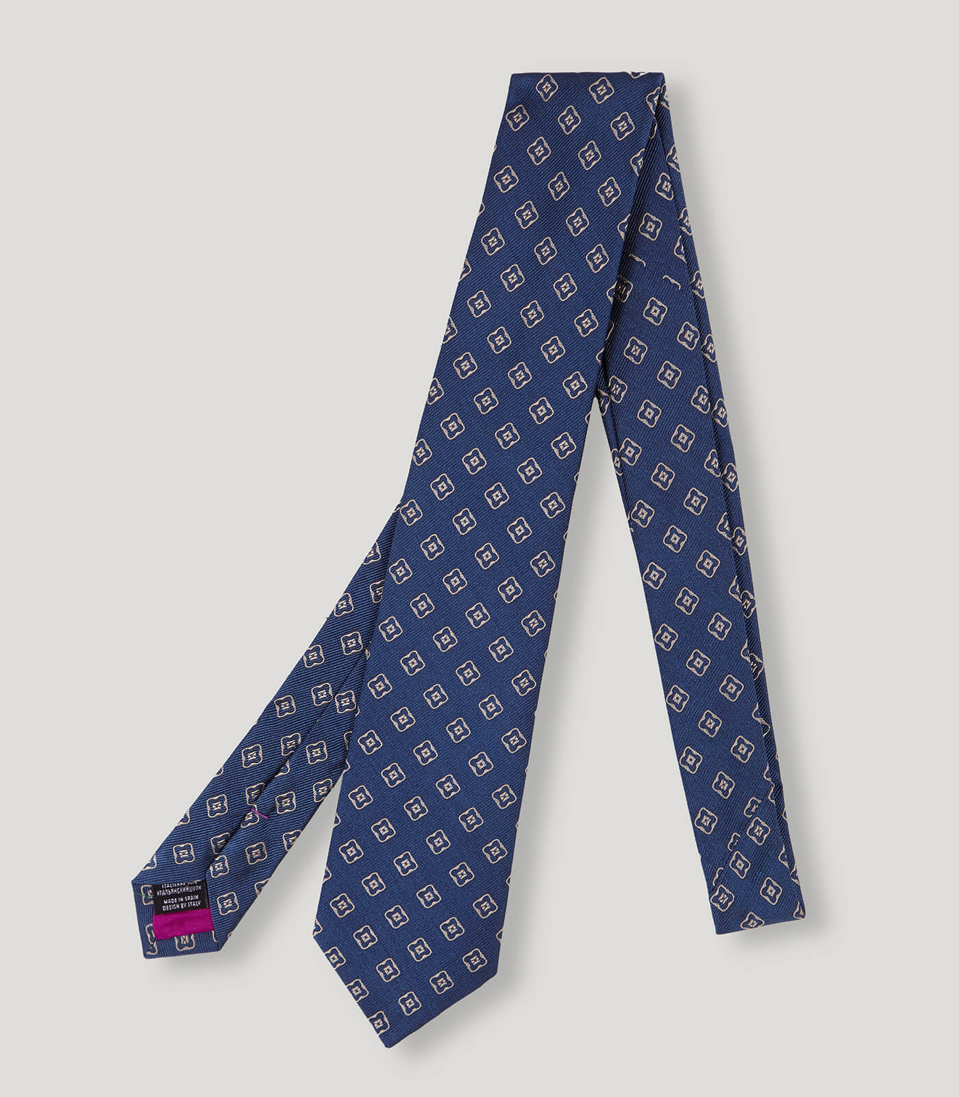 White Flower Silk Tie