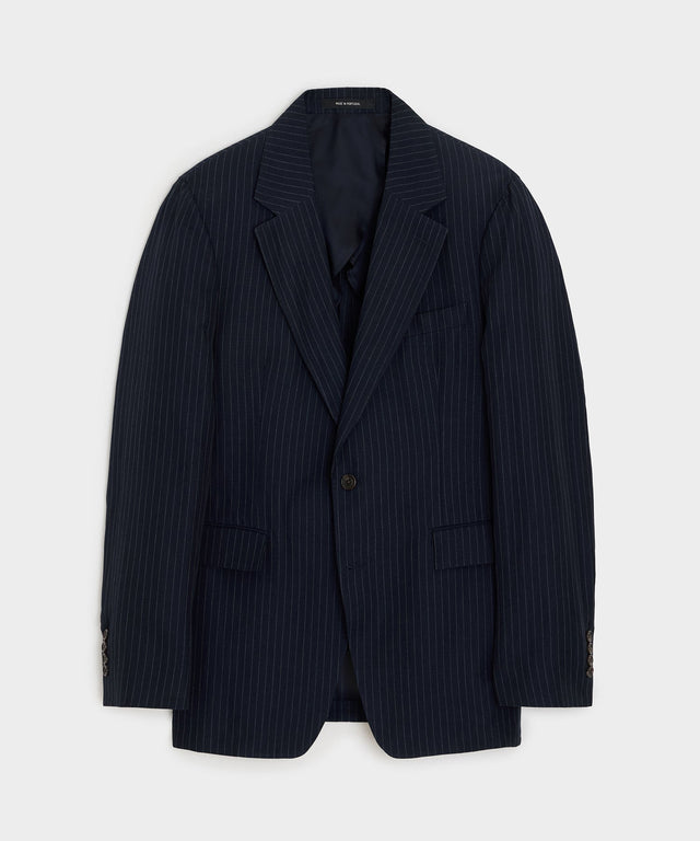 Italian Cotton-Linen Pinstripe Sutton Jacket