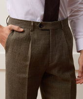 Italian Linen Houndstooth Madison Suit