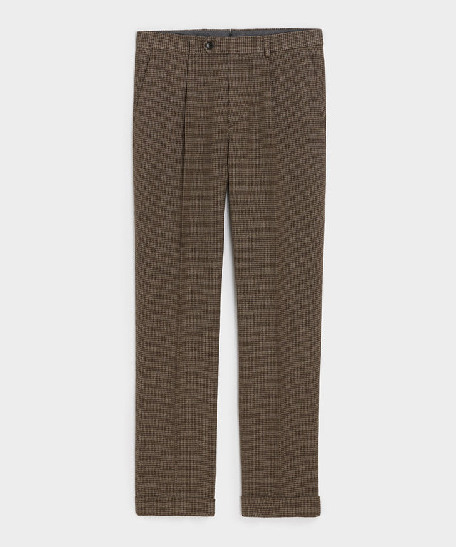 Italian Linen Houndstooth Madison Trouser