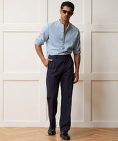 Denim Band Collar Shirt