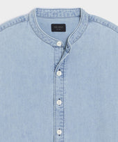 Denim Band Collar Shirt