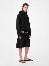 Marylebone Denim Short In Black Weft