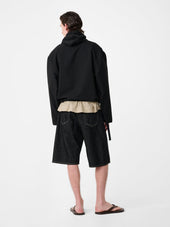 Marylebone Denim Short In Black Weft