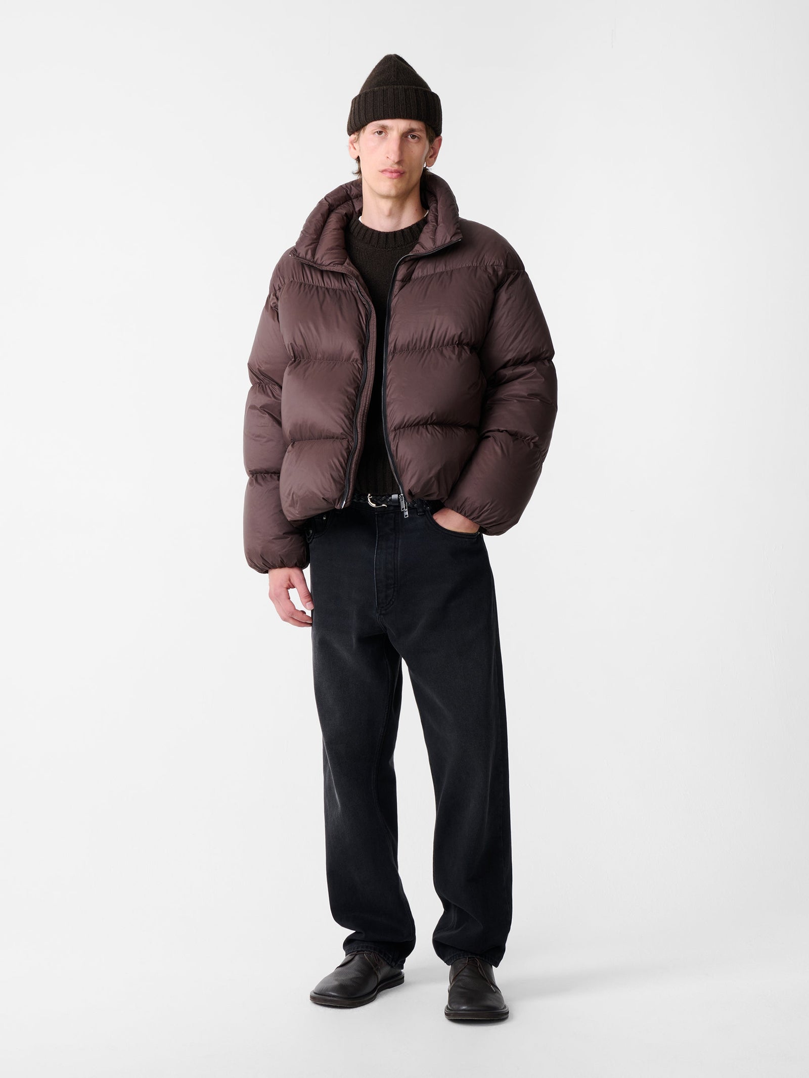 Massey Puffer Jacket In Brown