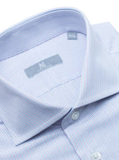 120s Purple and Blue Pin Striped Shirt - Elgin Fit (SLIM)