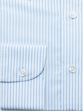 120s Blue Striped Shirt - Elgin Fit (SLIM)