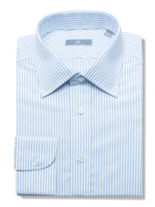 120s Blue Striped Shirt - Elgin Fit (SLIM)