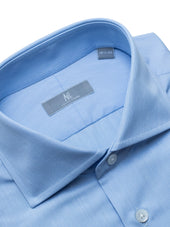 120s Blue Pin Striped Shirt - Elgin Fit (SLIM)