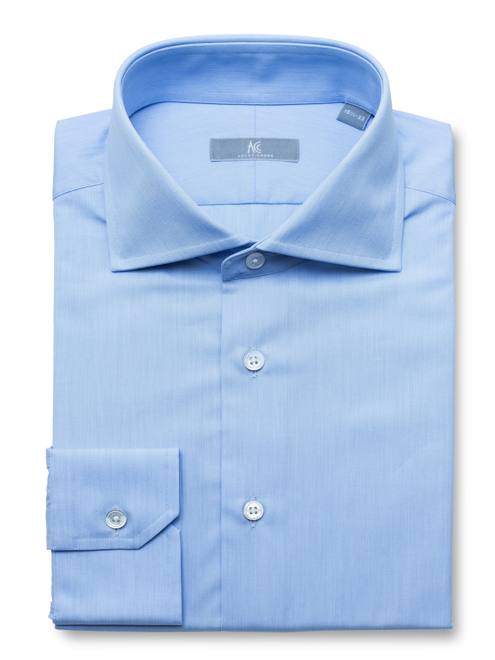 120s Blue Pin Striped Shirt - Elgin Fit (SLIM)