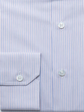 120s Pink and Blue Pin Striped Shirt - Elgin Fit (SLIM)