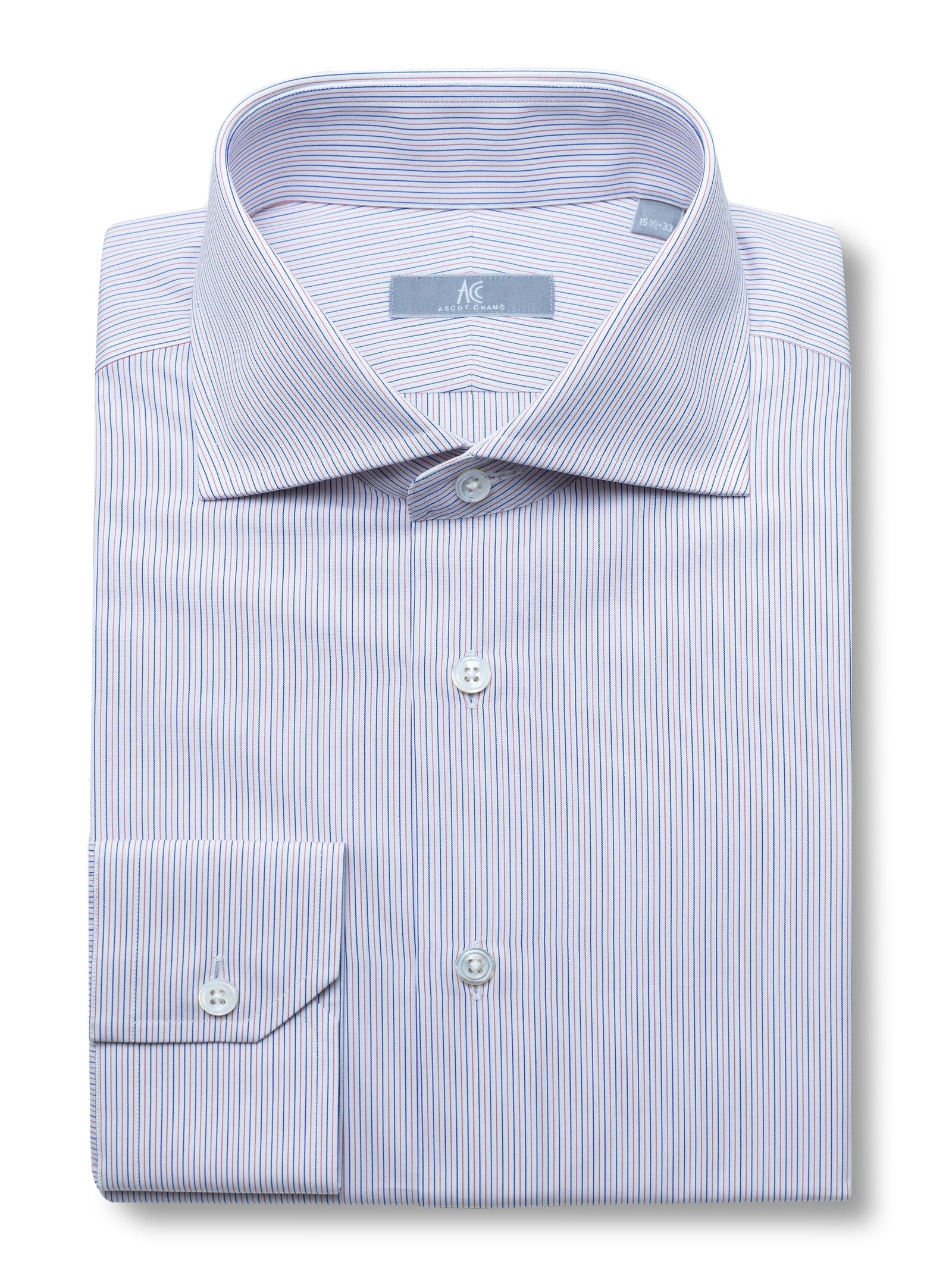 120s Pink and Blue Pin Striped Shirt - Elgin Fit (SLIM)