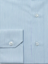 120s Green and Blue Pin Striped Shirt - Elgin Fit (SLIM)