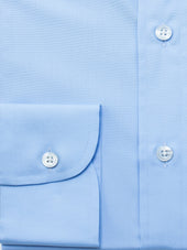 120s Sky Blue Poplin Shirt - Elgin Fit (SLIM)