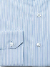 120s Light Blue Pin Striped Shirt - Elgin Fit (SLIM)