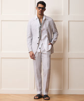 Italian Striped Linen Sutton Suit