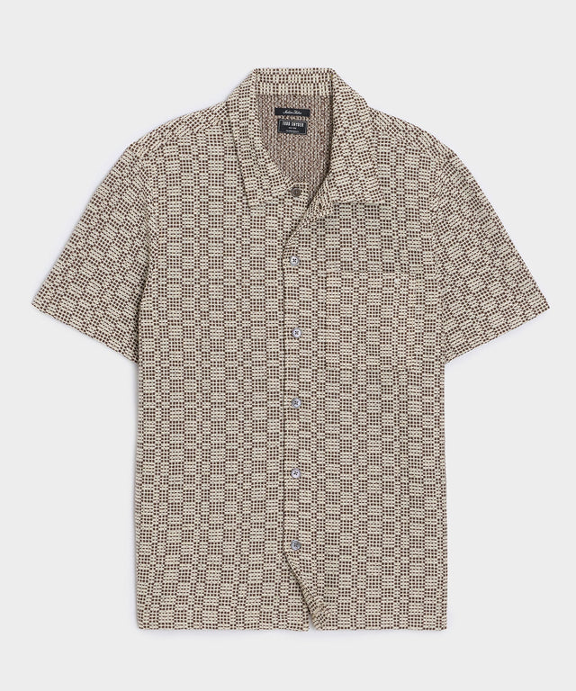 Italian Crosshatch Knit Shirt